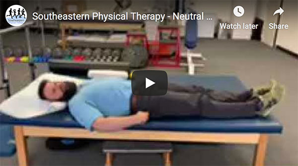 Neutral Bracing for Spinal Stability