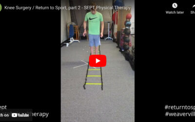 screenshot of video of returning to sports after knee surgery